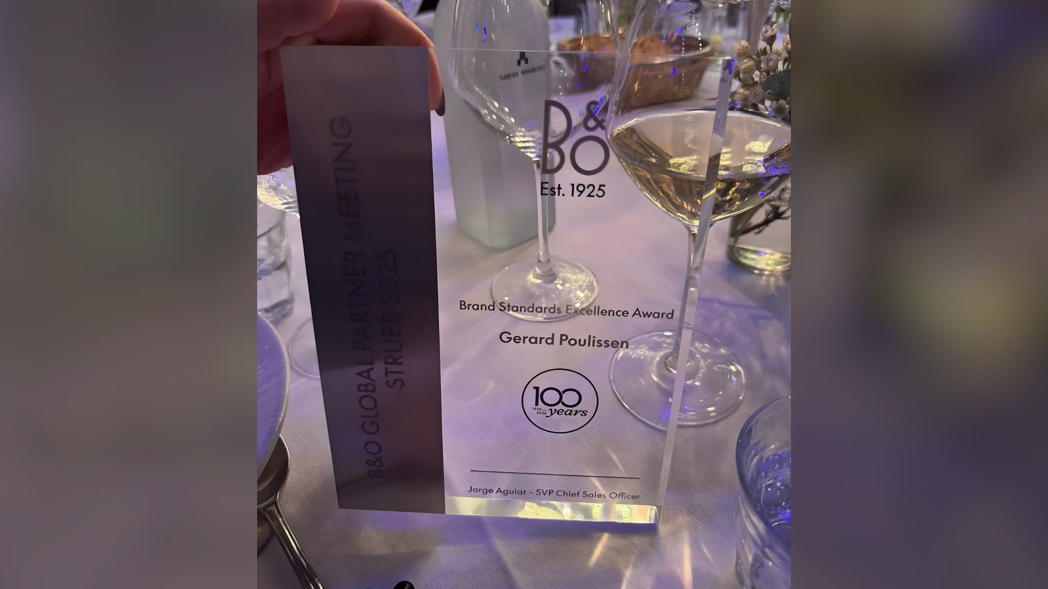 Bang & Olufsen Poulissen wint prestigieuze B&O Brands Standard Excellence Award 2025