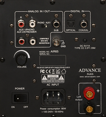 Aansluitingen Air 65 Connect