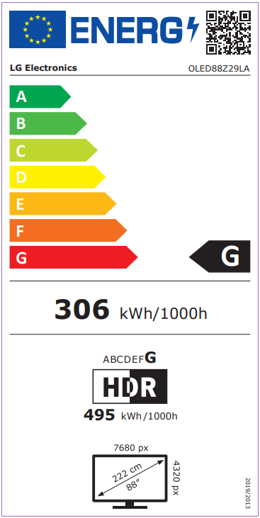 Energielabel OLED88Z29LA