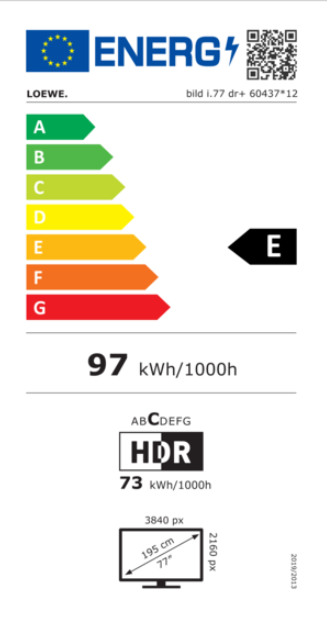 Loewe bild i.77 - Energielabel