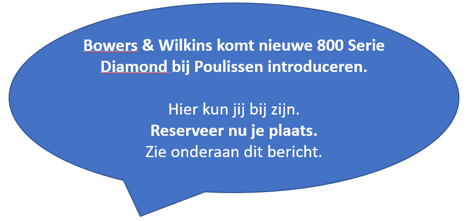 B&W 800 D4 introductie op 10 & 11 september 2021 bij Poulissen in Roermond