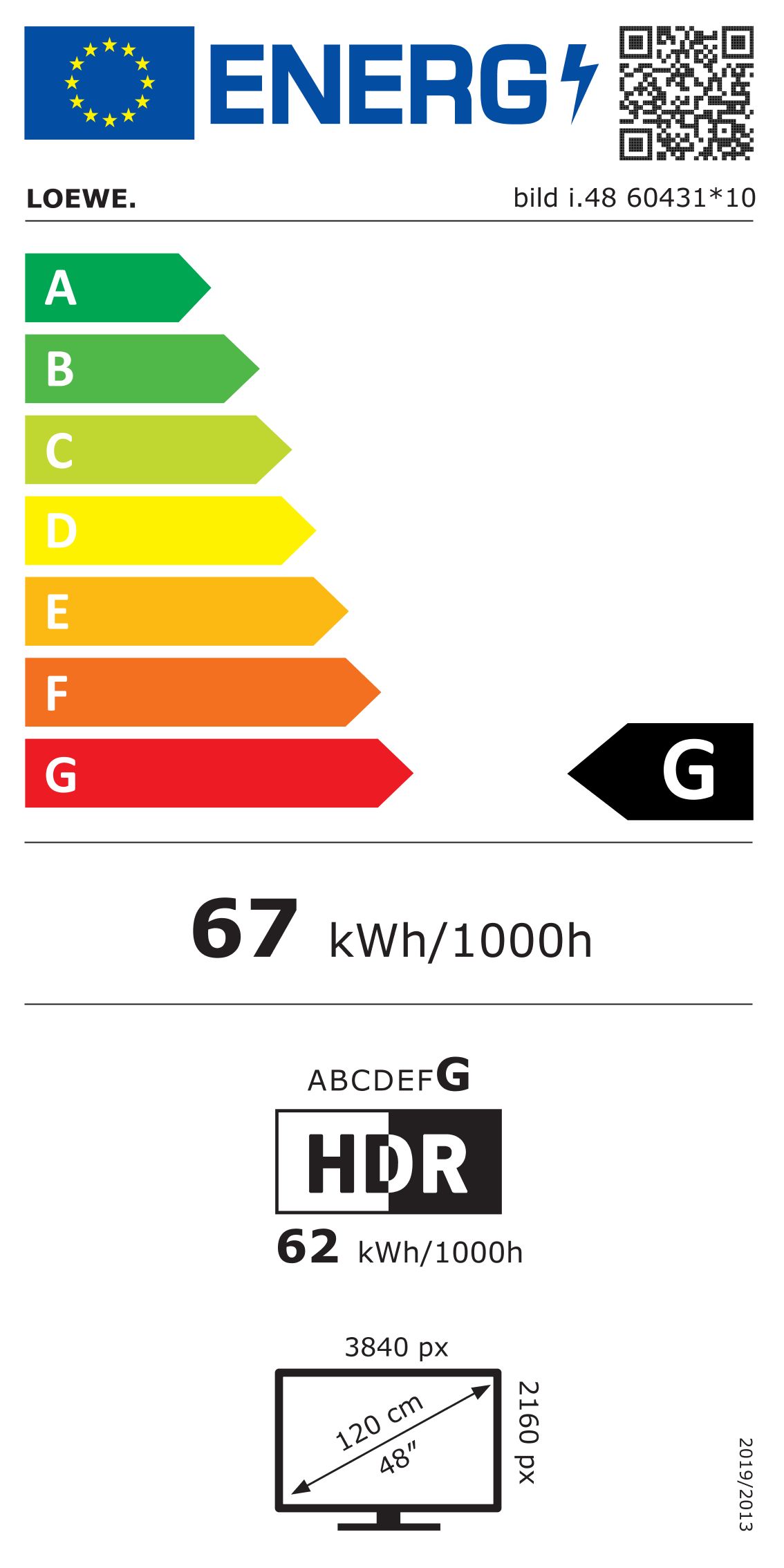 Energielabel Loewe bild i.48 dr+ oled