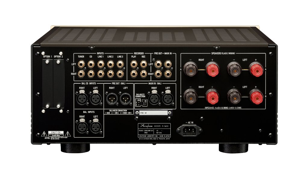 Accuphase E5000 aansluitingen
