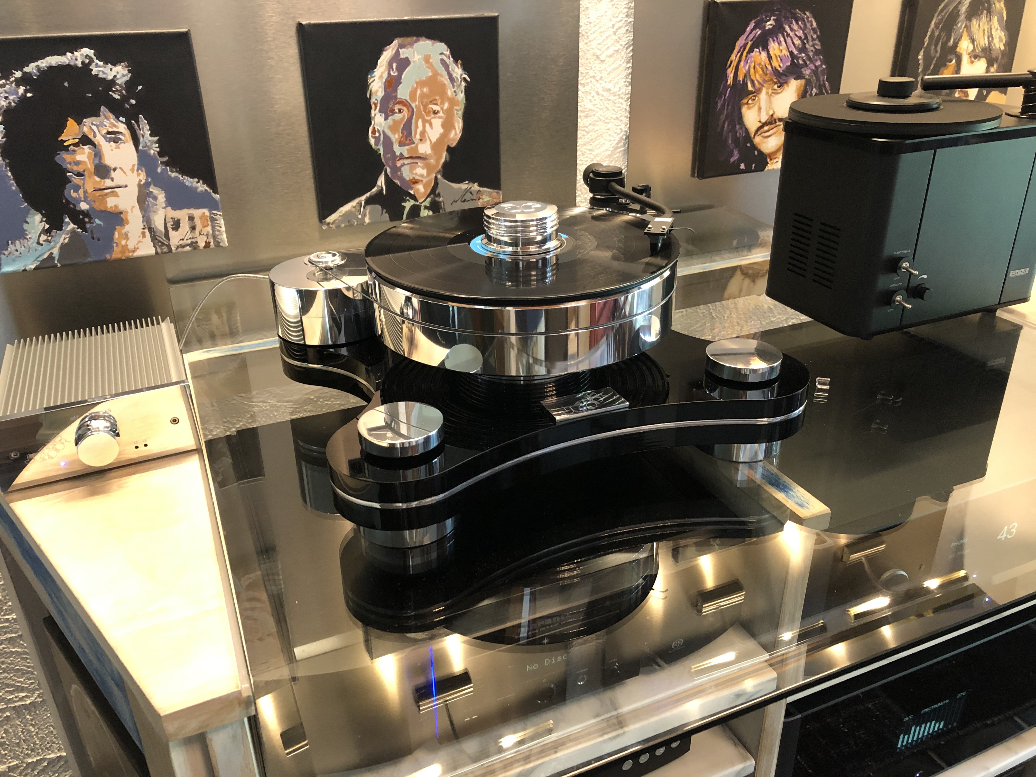 Transrotor platenspeler en Watson’s Record Cleaning Machine