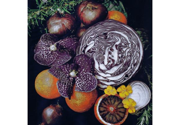 Venusian Kitchen Akoestisch Wandkleed - Purple Hearts - 100 x 130 cm